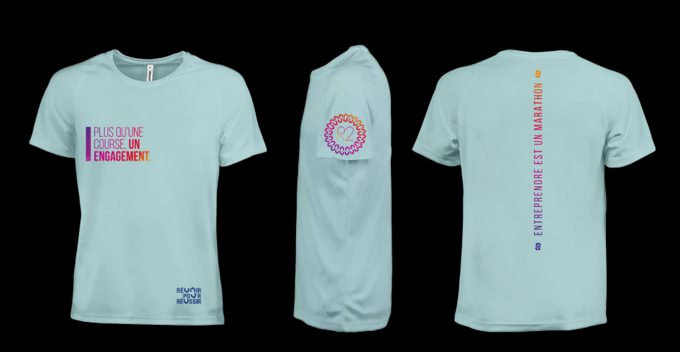 T-shirt Coton Blanc - Plus qu'une course, un engagement.